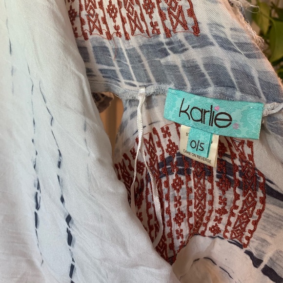 Kimono shawl wrap with fringe embroidered - Picture 4 of 4